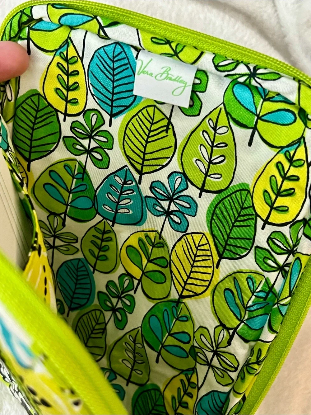 Vera Bradley Quilted E-Reader Sleeve in Lime’s Up Pattern